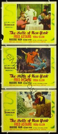 5g376 BELLE OF NEW YORK 3 LCs '52 Fred Astaire & sexy Vera-Ellen, Marjorie Main, Keenan Wynn!
