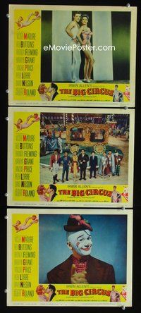 5g385 BIG CIRCUS 3 LCs '59 Victor Mature & Red Buttons, big-top thriller!