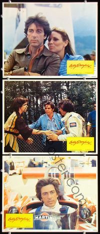 5g397 BOBBY DEERFIELD 3 LCs'77 close up of F1 race car driver Al Pacino, directed by Sydney Pollack!
