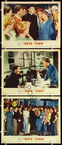 5g402 BOYS TOWN 3 LCs R57 Spencer Tracy as Father Flannagan w/Mickey Rooney!
