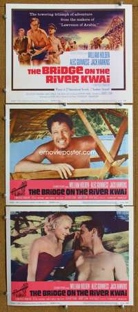 5g407 BRIDGE ON THE RIVER KWAI 3 LCs R63 William Holden, Alec Guinness, David Lean classic!