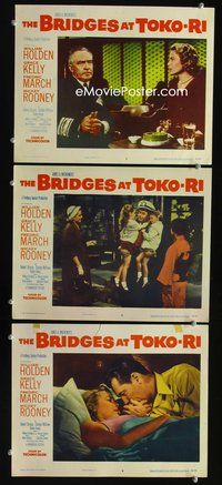 5g410 BRIDGES AT TOKO-RI 3 LCs '54 Grace Kelly, William Holden, Korean War, by James Michener!