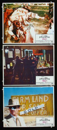 5g443 CHINATOWN 3 LCs '74 Jack Nicholson w/bandaged nose & action images, Roman Polanski!
