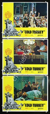 5g451 COLD TURKEY 3 LCs '71 Dick Van Dyke & entire town quits smoking cigarettes, great art!
