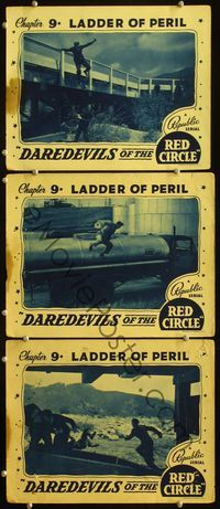 5g469 DAREDEVILS OF THE RED CIRCLE 3 chap 9 LCs '39 crime serial, Ladder of Peril!
