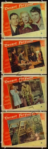 5g068 DESERT FURY 4 LCs '47 Burt Lancaster, Lizabeth Scott, John Hodiak!