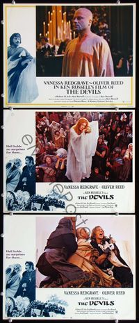 5g480 DEVILS 3 LCs '71 directed by Ken Russell, sexy Vanessa Redgrave & Oliver Reed!