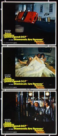5g485 DIAMONDS ARE FOREVER 3 LCs '71 Sean Connery as James Bond 007 w/sexy Jill St. John!