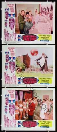 5g494 DR. GOLDFOOT & THE GIRL BOMBS 3 LCs '66 Mario Bava directed, Vincent Price & sexy babes!