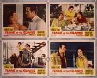 5g102 FLAME OF THE ISLANDS 4 LCs '55 sexy Yvonne De Carlo & Howard Duff in the tropics!