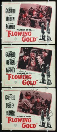 5g532 FLOWING GOLD 3 LCs R48 John Garfield, Frances Farmer, oil drilling!