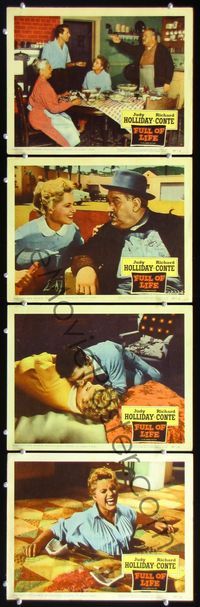 5g116 FULL OF LIFE 4 LCs '57 newlyweds Judy Holliday & Richard Conte!