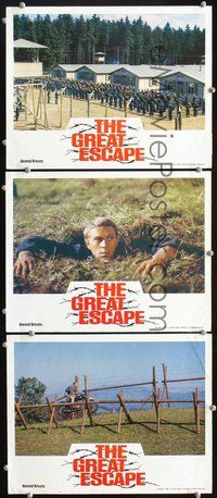 5g566 GREAT ESCAPE 3 Australian LCs R81 Steve McQueen in hole and jumping motorcycle!