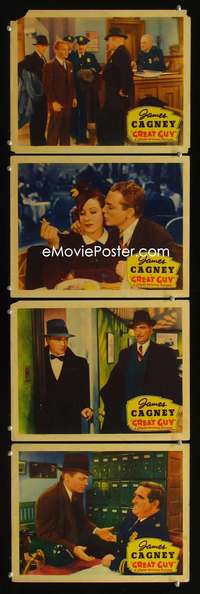 5g126 GREAT GUY 4 LCs '36 close-up of James Cagney & Mae Clarke!