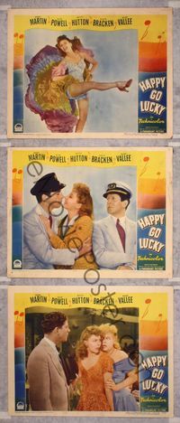 5g584 HAPPY GO LUCKY 3 LCs '43 Mary Martin, Dick Powell, Betty Hutton!