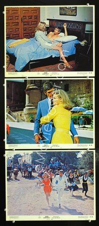 5g586 HARD CONTRACT 3 LCs '69 James Coburn in bed with Lee Remick & on the run!