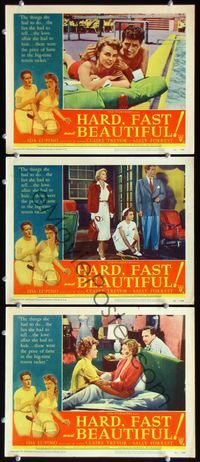 5g587 HARD, FAST & BEAUTIFUL 3 LCs '51 directed by Ida Lupino, sexy tennis player Sally Forrest!