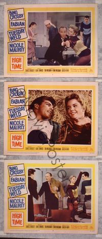 5g605 HIGH TIME 3 LCs '60 Blake Edwards directed, Bing Crosby, Fabian, sexy young Tuesday Weld!