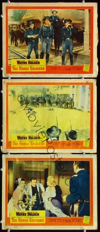 5g617 HORSE SOLDIERS 3 LCs '59 cavalry man John Wayne, Althea Gibson, directed by John Ford!