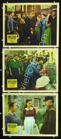 5g623 HOW GREEN WAS MY VALLEY 3 LCs '41 John Ford directed, Best Picture 1941!
