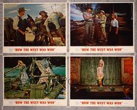 5g144 HOW THE WEST WAS WON 4 LCs R70 John Ford epic, Debbie Reynolds, Gregory Peck & all-star cast!