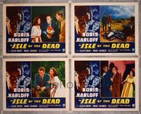 5g163 ISLE OF THE DEAD 4 LCs R53 Boris Karloff & Ellen Drew in buried-alive horror!