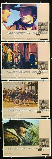 5g169 JOE KIDD 4 LCs '72 close-up of Clint Eastwood, John Saxon, John Sturges directed!