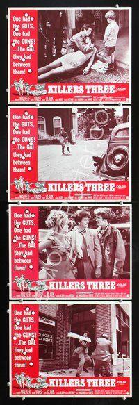 5g175 KILLERS THREE 4 LCs '68 Robert Walker, Diane Varsi, AIP, country picnic gone bad!
