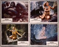 5g176 KING KONG 4 LCs '76 John Berkey art of BIG Ape, super sexy Jessica Lange!