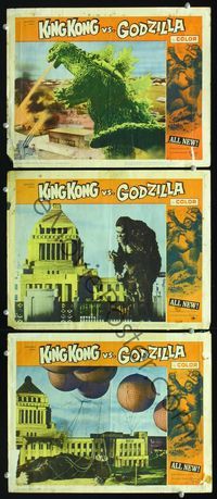 5g659 KING KONG VS. GODZILLA 3 LCs '63 Kingukongu tai Gojira, the two mightiest monsters of all time
