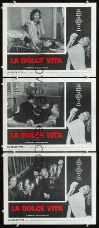 5g671 LA DOLCE VITA 3 LCs '61 Federico Fellini's Sweet Life, sexy Anouk Aimee!