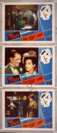 5g672 LA SILENCE EST D'OR 3 LCs '48 Maurice Chevalier in Rene Clair's Man About Town!