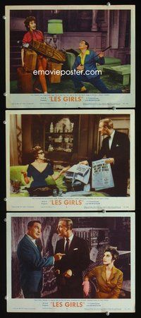5g686 LES GIRLS 3 LCs '57 George Cukor directed, Gene Kelly, Kay Kendall, Leslie Phillips!