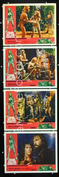 5g226 ONE MILLION YEARS B.C. 4 LCs '66 sexiest prehistoric cave woman Raquel Welch!