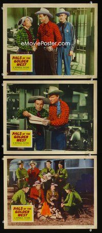 5g777 PALS OF THE GOLDEN WEST 3 LCs '51 singing cowboy Roy Rogers, Dale Evans!
