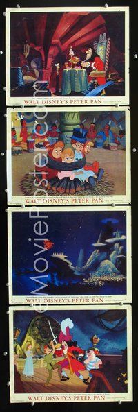 5g230 PETER PAN 4 LCs '53 Walt Disney animated fantasy classic, Captain Hook!