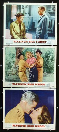5g786 PLATINUM HIGH SCHOOL 3 LCs '60 Terry Moore, Mickey Rooney & Yvette Mimieux!