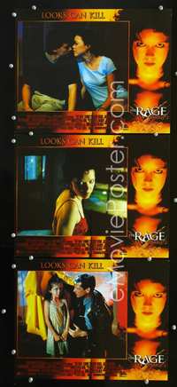 5g798 RAGE CARRIE 2 3 int'l LCs '99 looks can kill, sexy border image of angry Emily Bergl!