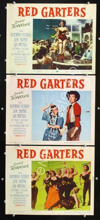 5g802 RED GARTERS 3 LCs '54 Rosemary Clooney, Joanne Gilbert, Buddy Ebsen w/arrow!