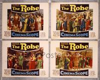 5g243 ROBE 4 LCs '53 Richard Burton & Jean Simmons in the first Cinemascope movie!