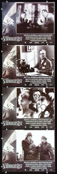 5g251 SCHINDLER'S LIST 4 LCs '93 Steven Spielberg, Liam Neeson, Ralph Fiennes!