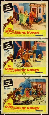5g840 SHAME OF THE SABINE WOMEN 3 LCs '62 El rapto de las sabinas, blackest pages of human history!