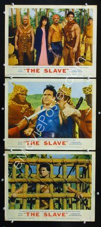 5g847 SLAVE 3 LCs '63 Corbucci's Il Figlio di Spartacus, Steve Reeves as the son of Spartacus!