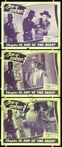5g861 SON OF ZORRO 3 chap 10 LCs '47 George Turner, Republic serial, Den of the Beast!