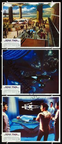5g873 STAR TREK 3 LCs '79 William Shatner & Leonard Nimoy, sick bay & Enterprise!