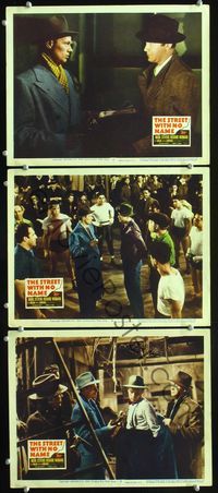 5g885 STREET WITH NO NAME 3 LCs '48 Richard Widmark, Mark Stevens, film noir!