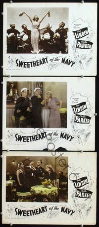 5g896 SWEETHEART OF THE NAVY 3 Color-Glos stills'37 Eric Linden & Cecilia Parker in military musical