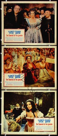 5g900 TAMING OF THE SHREW 3 LCs '67 three great images of pretty Elizabeth Taylor!