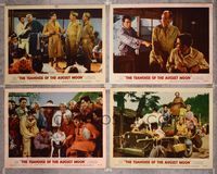 5g280 TEAHOUSE OF THE AUGUST MOON 4 LCs '56 Asian Marlon Brando points at soldier Glenn Ford!