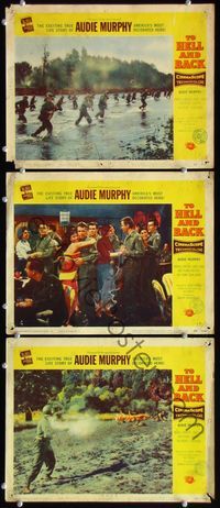 5g924 TO HELL & BACK 3 LCs '55 Audie Murphy's life story as a kid soldier in World War II!